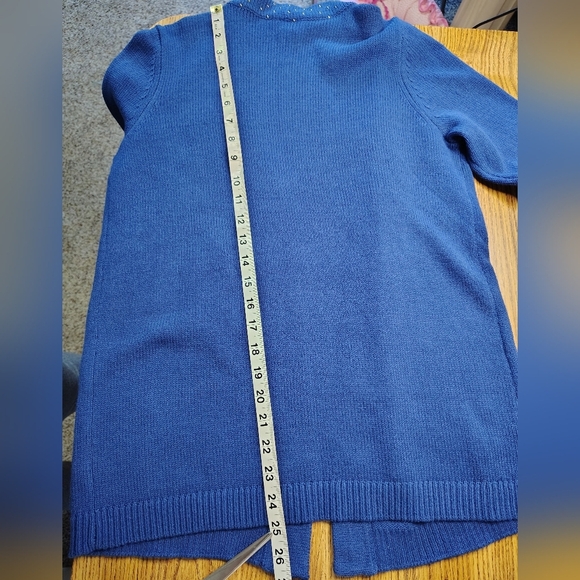 Ann Taylor women's Cardigan knitted,silver studs, oversized,cotton blend sz S. - Picture 6 of 16